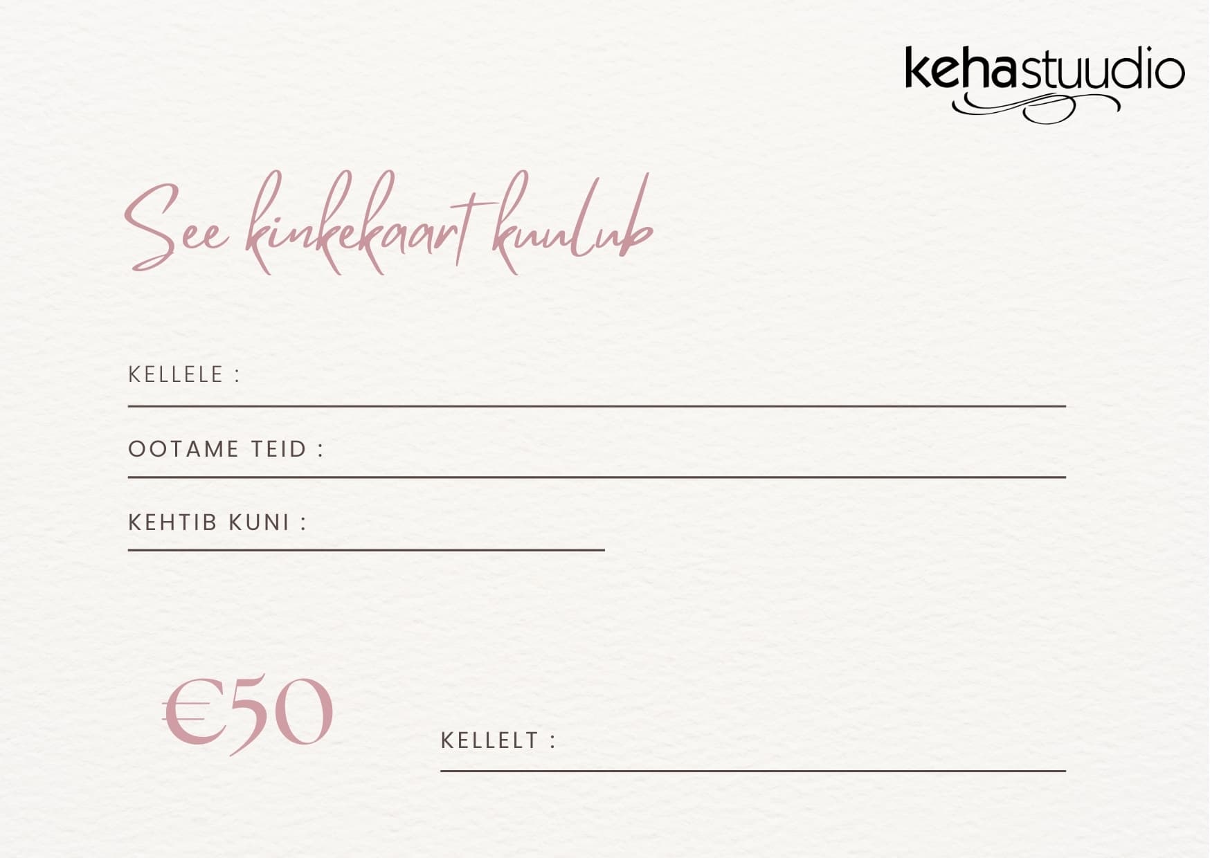 Kinkekaart 50€
